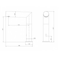 Смеситель для раковины Abber Perfekte 316 AF8A101BGS, сенсорный, золото брашированное