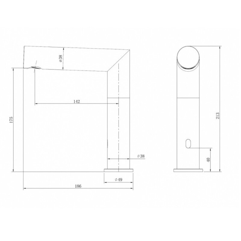 Смеситель для раковины Abber Perfekte 316 AF8A101BGS, сенсорный, золото брашированное