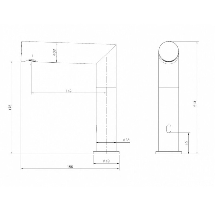 Смеситель для раковины Abber Perfekte 316 AF8A101BSTS, сенсорный, сталь брашированная
