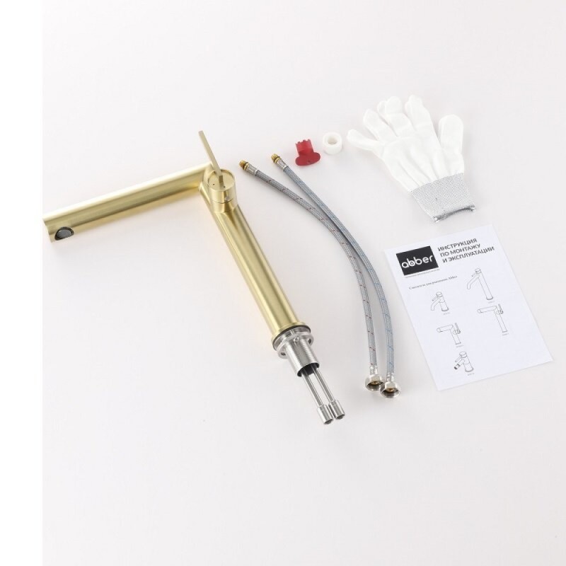 Смеситель для раковины Abber Perfekte 316 AF8A11BG-L, золото брашированное
