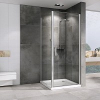 Душевой уголок Abber Sonnenstrand, 100 х 100 см, стекло прозрачное, профиль хром, AG04100-S100