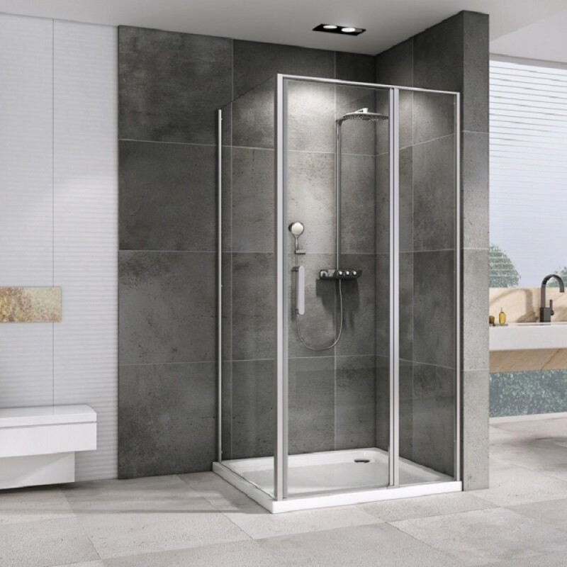 Душевой уголок Abber Sonnenstrand, 100 х 80 см, стекло прозрачное, профиль хром, AG04100S-S80
