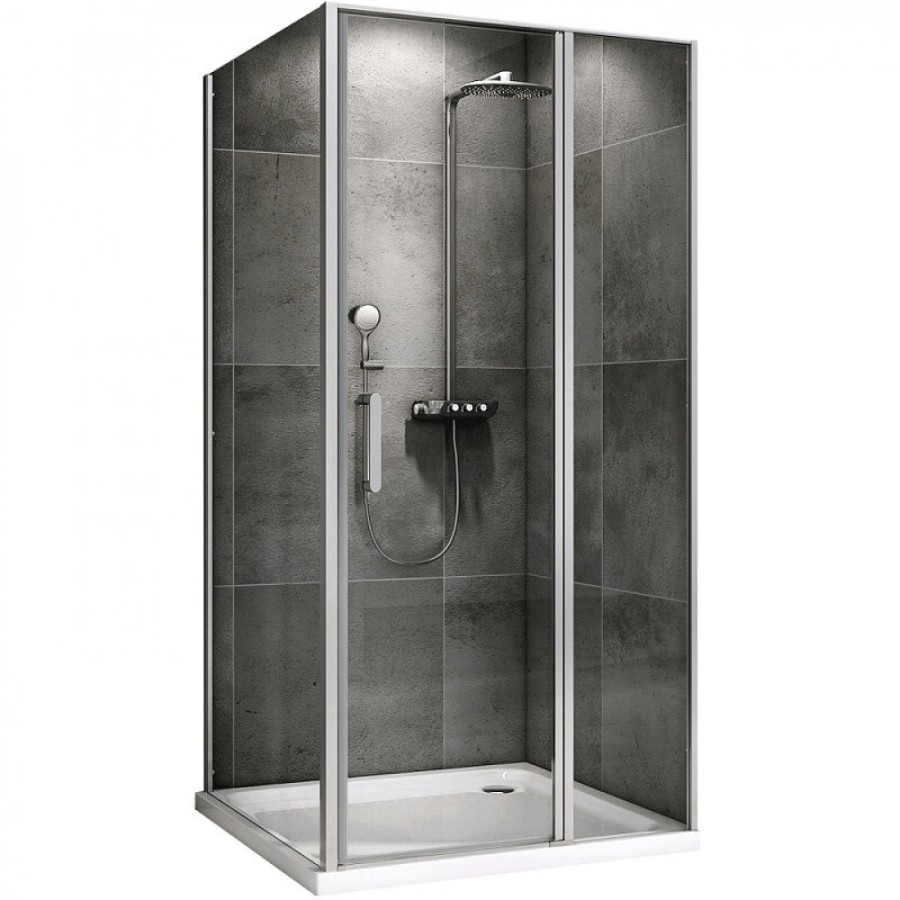 Душевой уголок Abber Sonnenstrand, 100 х 85 см, стекло прозрачное, профиль хром, AG04100S-S85