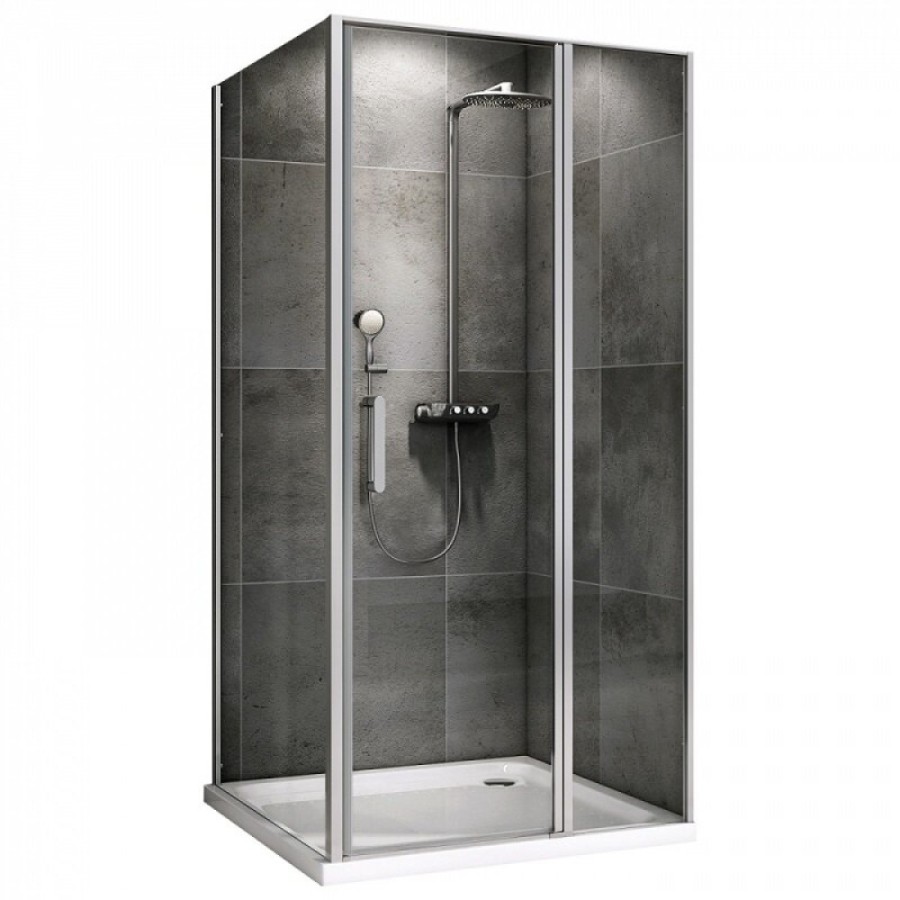 Душевой уголок Abber Sonnenstrand, 110 х 100 см, стекло прозрачное, профиль хром, AG04110S-S100