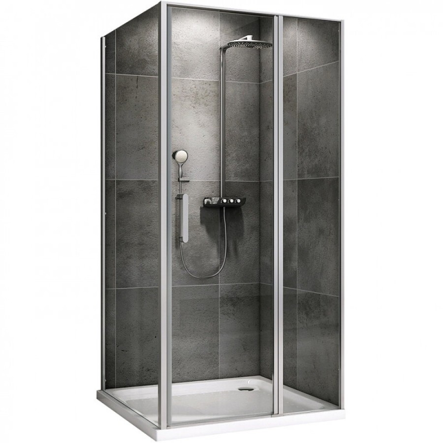 Душевой уголок Abber Sonnenstrand, 140 х 90 см, стекло прозрачное, профиль хром, AG04140S-S90