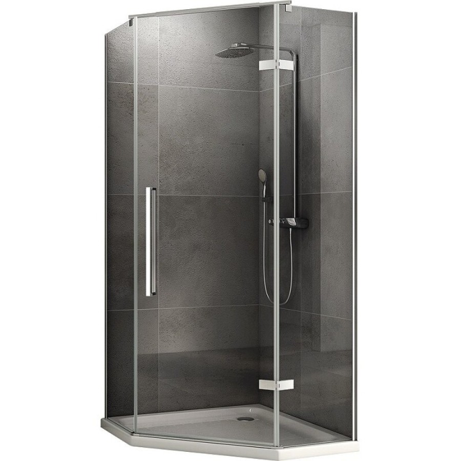 Душевой уголок Abber Ewiges Wasser, 90 х 90 см, стекло прозрачное, профиль хром, AG05090