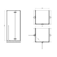 Душевой уголок Abber Eins AG06099B, 90 х 90 см, стекло прозрачное, профиль черный
