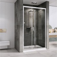 Душевая дверь Abber Sonnenstrand, 100 х 195 см, профиль хром, стекло прозрачное, AG07100