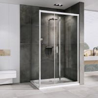 Душевой уголок Abber Sonnenstrand, 100 х 85 см, стекло прозрачное, профиль хром, AG07100-S85