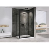 Душевой уголок Abber Sonnenstrand AG07120B-S85B, 120 х 85 см, стекло прозрачное, профиль черный