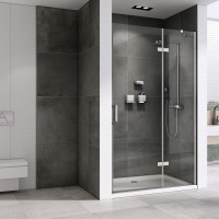 Душевая дверь Abber Zart, 100 х 195 см, стекло прозрачное, профиль хром, AG08100
