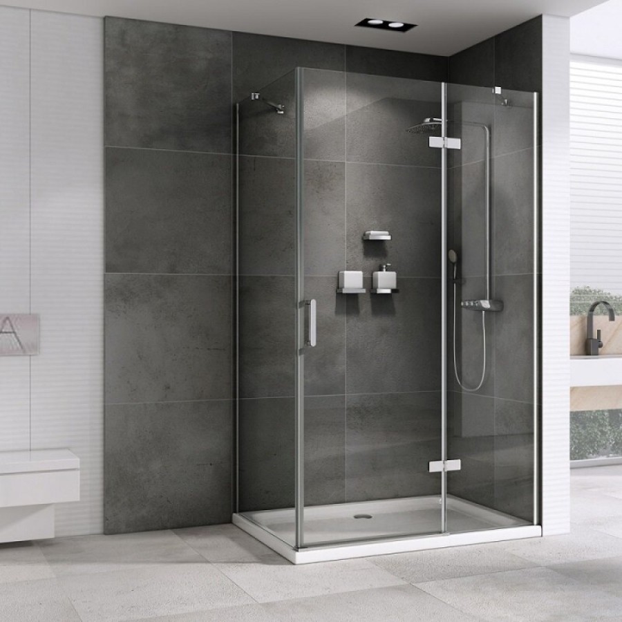Душевой уголок Abber Zart, 110 х 100 см, стекло прозрачное, профиль хром, AG08110-S101
