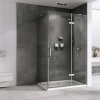 Душевой уголок Abber Zart, 120 х 70 см, стекло прозрачное, профиль хром, AG08120-S71