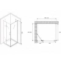 Душевой уголок Abber Zart, 120 х 90 см, стекло прозрачное, профиль хром, AG08120-S91