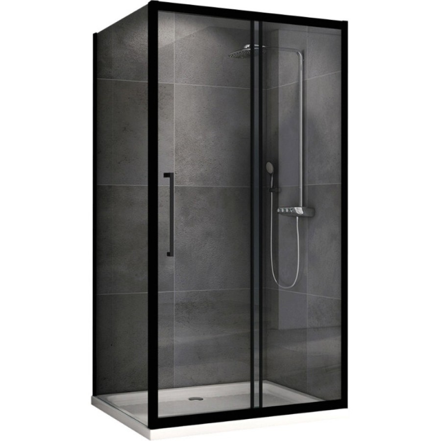 Душевой уголок Abber Schwarzer Diamant AG30100BH-S60B, 100 х 60 см, стекло прозрачное, профиль черный