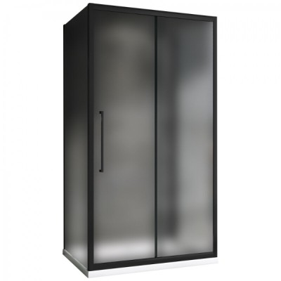 Душевой уголок Abber Schwarzer Diamant AG30100BMH-S100BM-S100BM, 100 х 100 см, стекло матовое, профиль черный