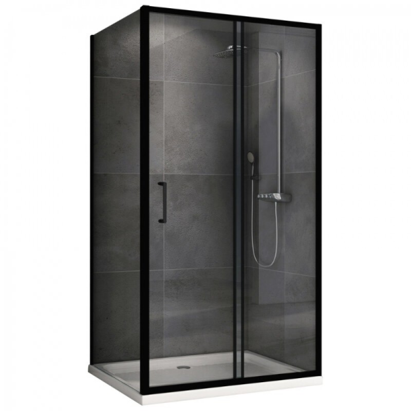 Душевой уголок Abber Schwarzer Diamant AG30110B5-S100B5, 110 х 100 см, стекло прозрачное, профиль черный