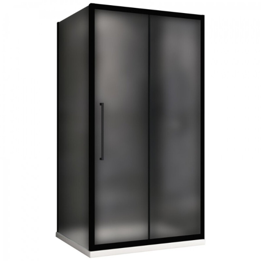 Душевой уголок Abber Schwarzer Diamant AG30110BMH-S100BM, 110 х 100 см, стекло матовое, профиль черный