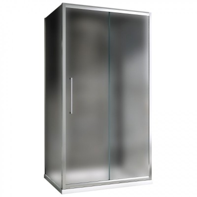 Душевой уголок Abber Schwarzer Diamant AG30110MH-S60M-S60M, 110 х 60 см, стекло матовое, профиль хром