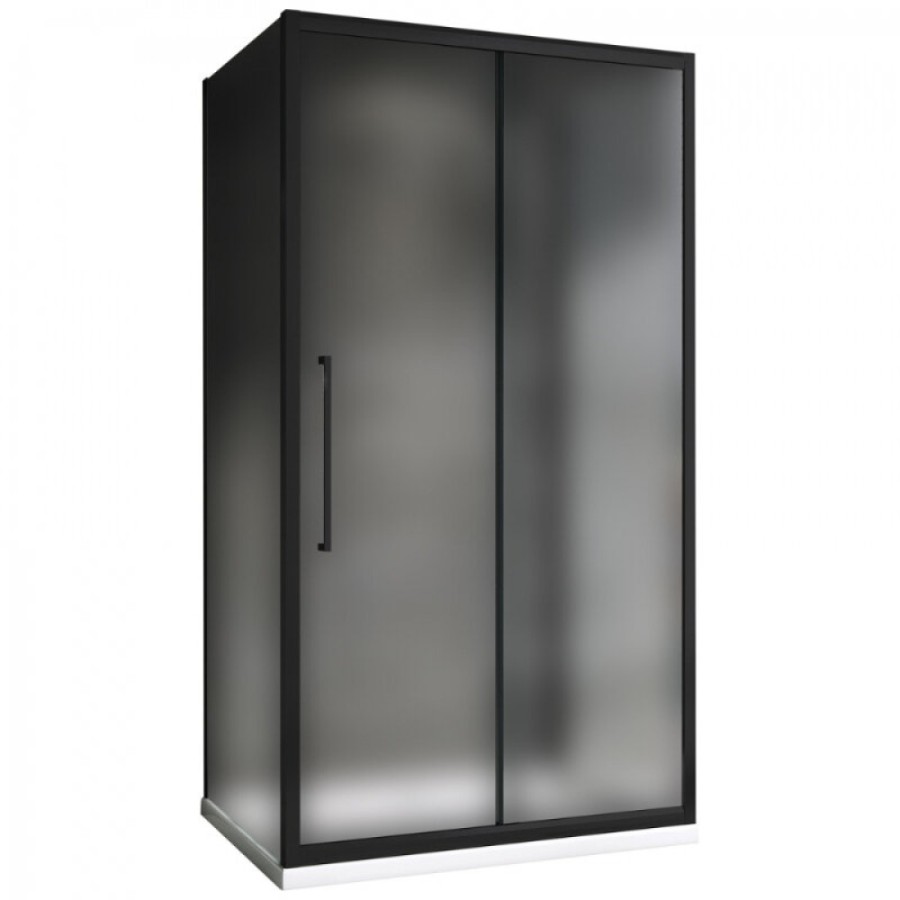 Душевой уголок Abber Schwarzer Diamant AG30120BMH-S70BM-S70BM, 120 х 70 см, стекло матовое, профиль черный