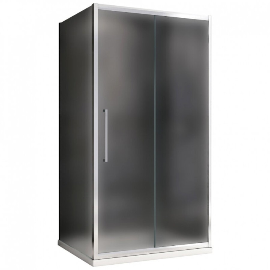 Душевой уголок Abber Schwarzer Diamant AG30120MH-S50M, 120 х 50 см, стекло матовое, профиль хром