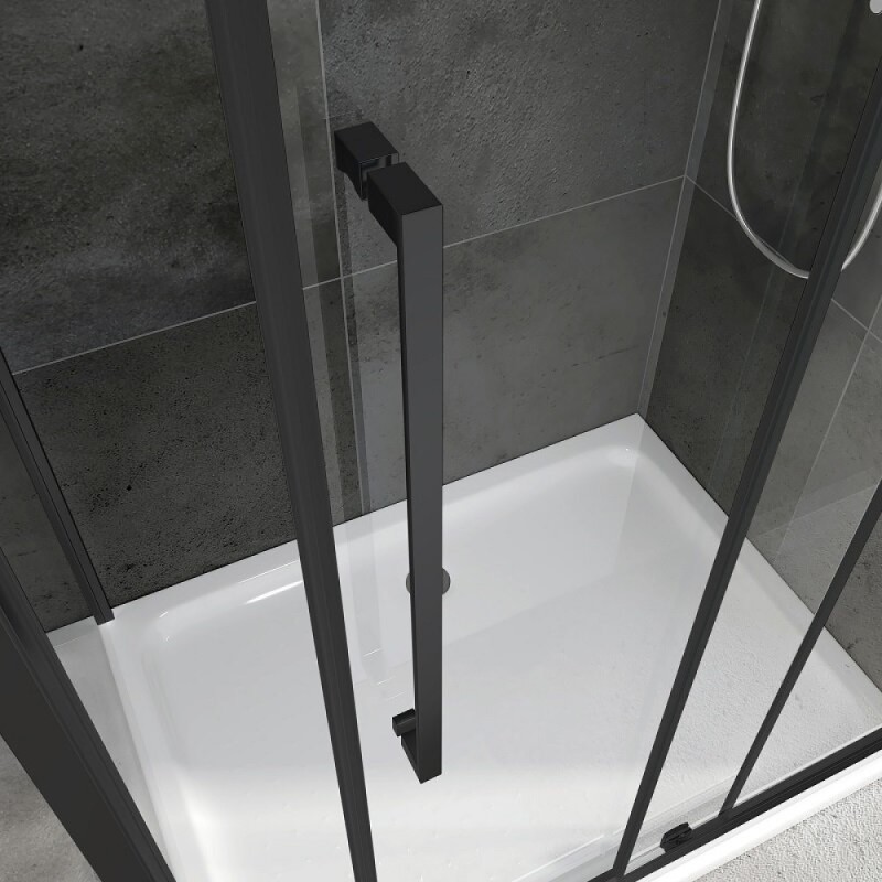 Душевой уголок Abber Schwarzer Diamant AG30140B-S90B-S90B, 140 х 90 см, стекло прозрачное, профиль черный