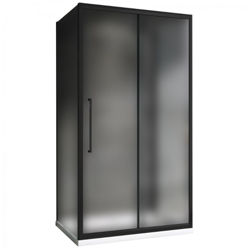 Душевой уголок Abber Schwarzer Diamant AG30150BMH-S100BM-S100BM, 150 х 100 см, стекло матовое, профиль черный