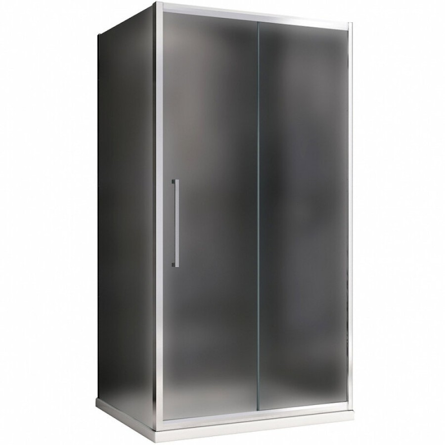 Душевой уголок Abber Schwarzer Diamant, 150 х 100 см, стекло матовое, профиль хром, AG30150MH-S100M
