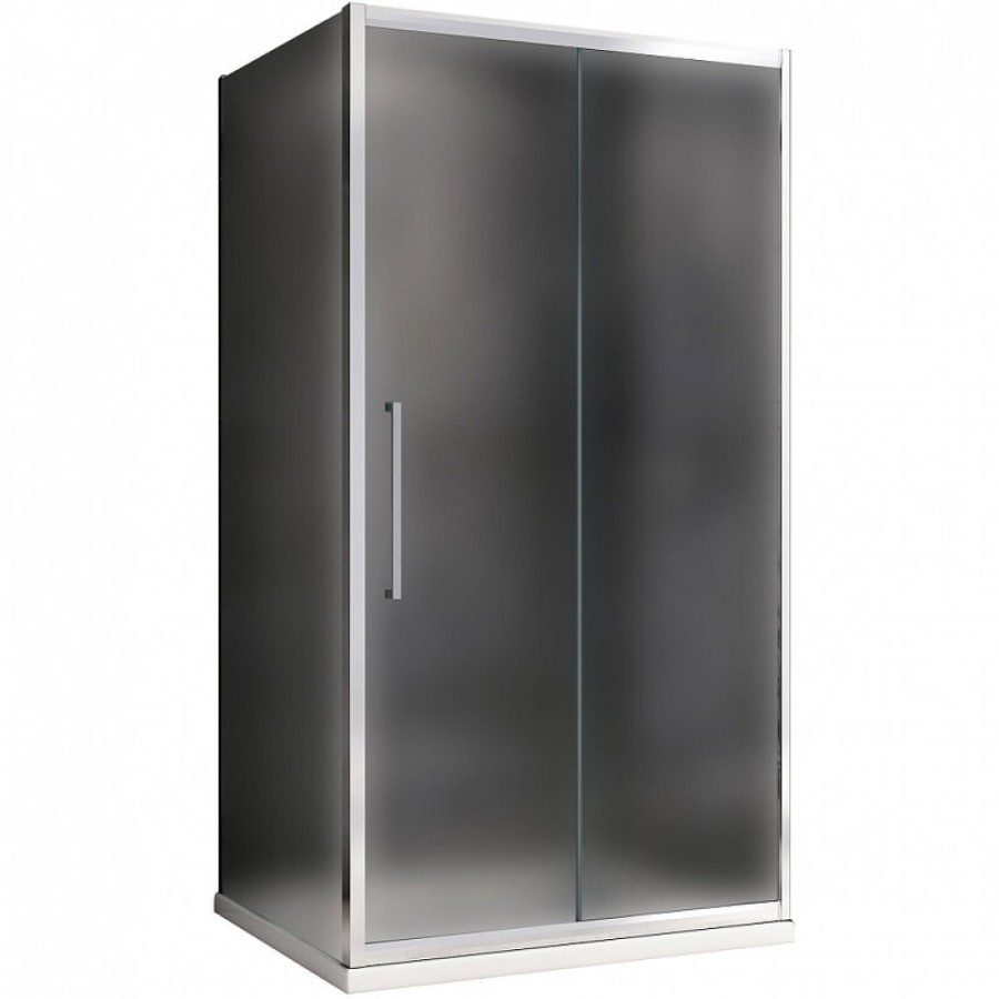 Душевой уголок Abber Schwarzer Diamant, 160 х 75 см, стекло матовое, профиль хром, AG30160MH-S75M