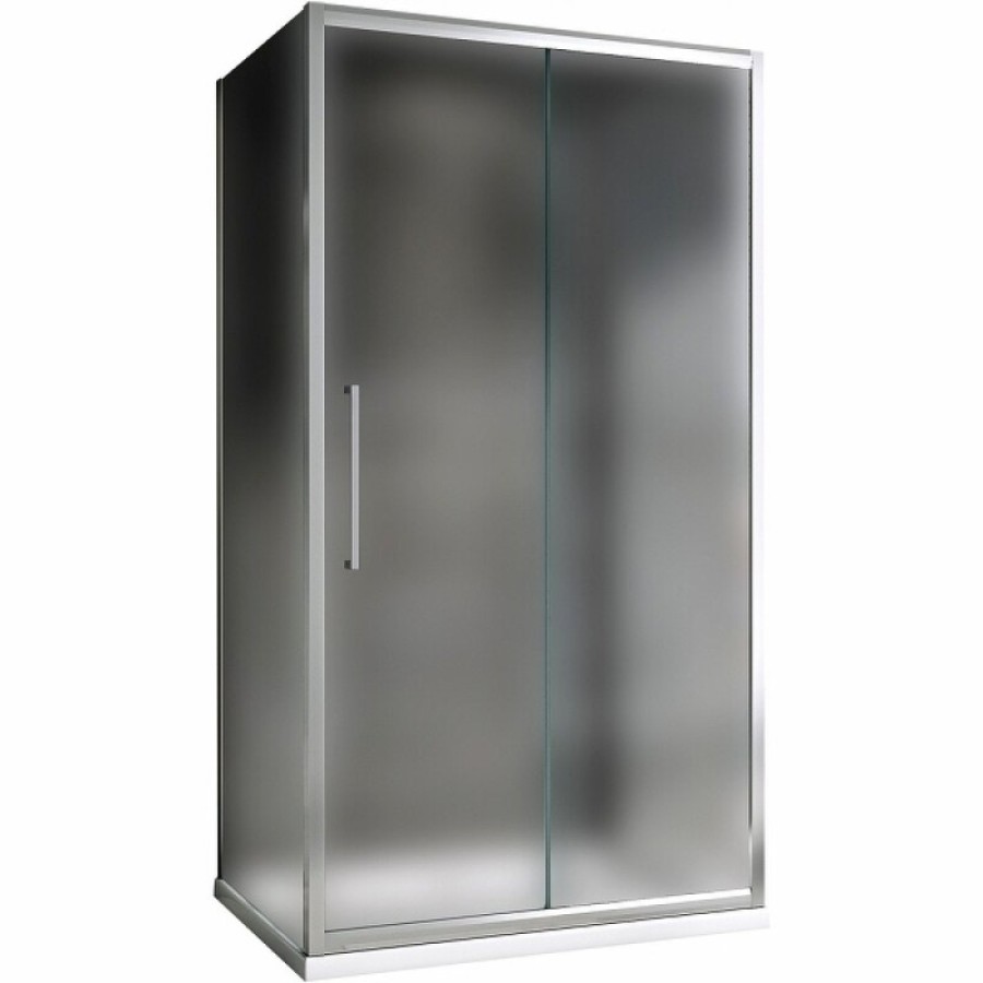 Душевой уголок Abber Schwarzer Diamant, 170 х 90 см, стекло матовое, профиль хром, AG30170MH-S90M-S90M