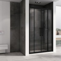 Душевая дверь Abber Schwarzer Diamant AG33180BH, 180 х 195 см, стекло прозрачное, профиль черный