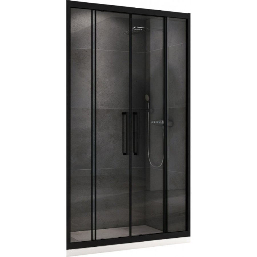 Душевая дверь Abber Schwarzer Diamant AG33180BH, 180 х 195 см, стекло прозрачное, профиль черный