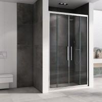Душевая дверь Abber Schwarzer Diamant AG33180H, 180 х 195 см, стекло прозрачное, профиль хром