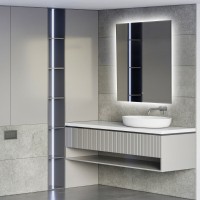 Зеркало Abber See AG6103S-0.6, 60 см, с подсветкой, сенсорный выключатель, цвет белый