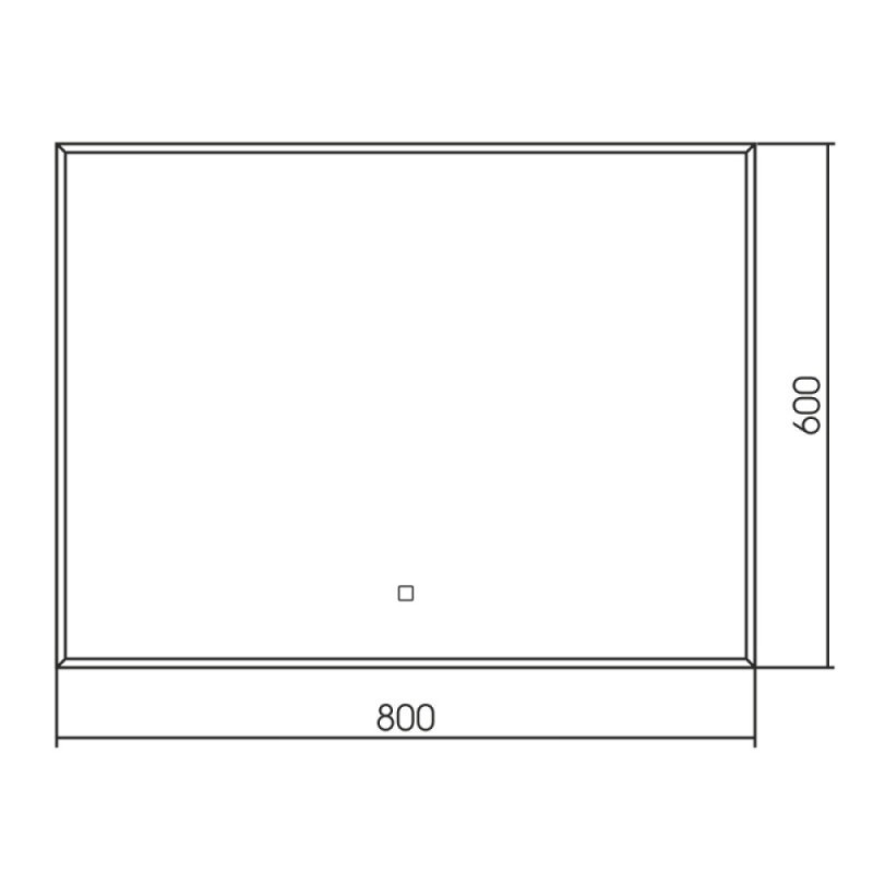 Зеркало Abber See AG6103SL-0.8, 80 см, с подсветкой, сенсорный выключатель, цвет белый