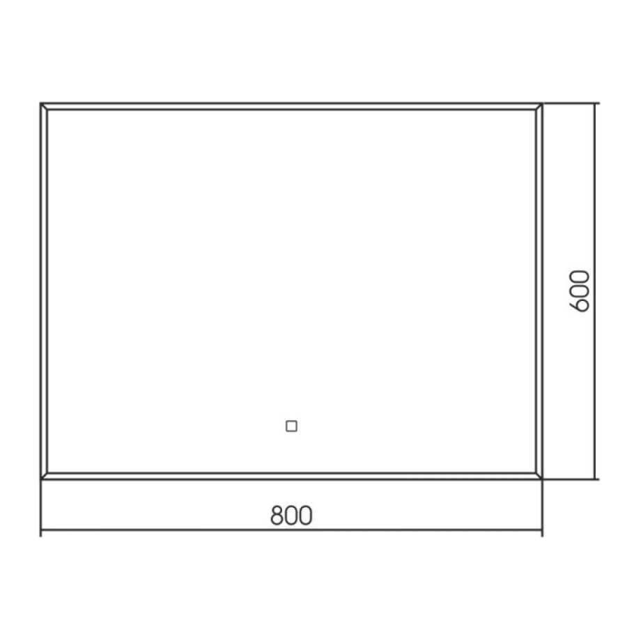 Зеркало Abber See AG6103SL-0.8, 80 см, с подсветкой, сенсорный выключатель, цвет белый