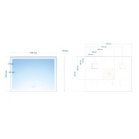 Зеркало Abber See AG6104SP, 80 см, с подсветкой, сенсорный выключатель, датчик движения, цвет белый