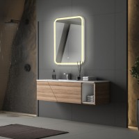 Зеркало Abber See AG6106S, 55 см, с подсветкой, сенсорный выключатель, цвет белый