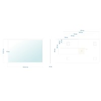 Зеркало Abber See AG6107SXL-1.2, 120 см, с подсветкой, сенсорный выключатель, цвет белый