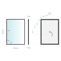 Зеркало Abber See AG6110SC-0.65, 65 см, с подсветкой, датчик движения, цвет черный
