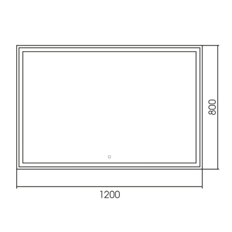 Зеркало Abber See AG6115SL-1.2, 120 см, с подсветкой, сенсорный выключатель, цвет белый