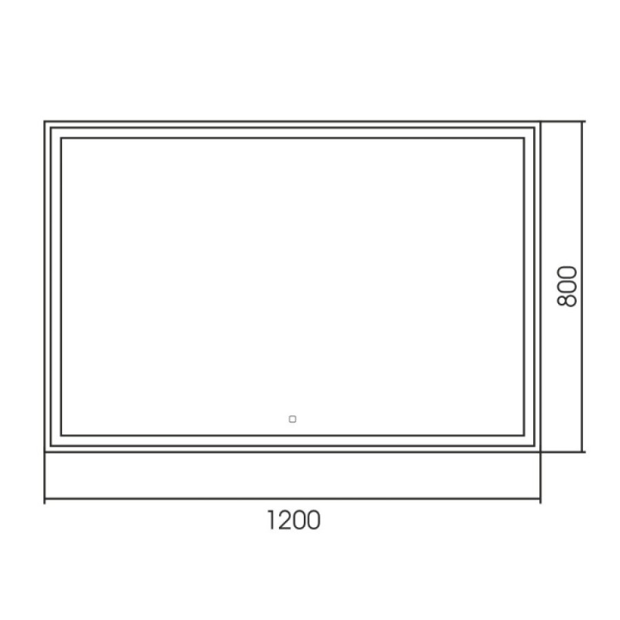 Зеркало Abber See AG6115SL-1.2, 120 см, с подсветкой, сенсорный выключатель, цвет белый