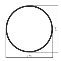 Зеркало Abber Mond AG6201B, 77 см, цвет черный