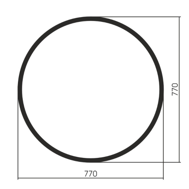 Зеркало Abber Mond AG6201B, 77 см, цвет черный