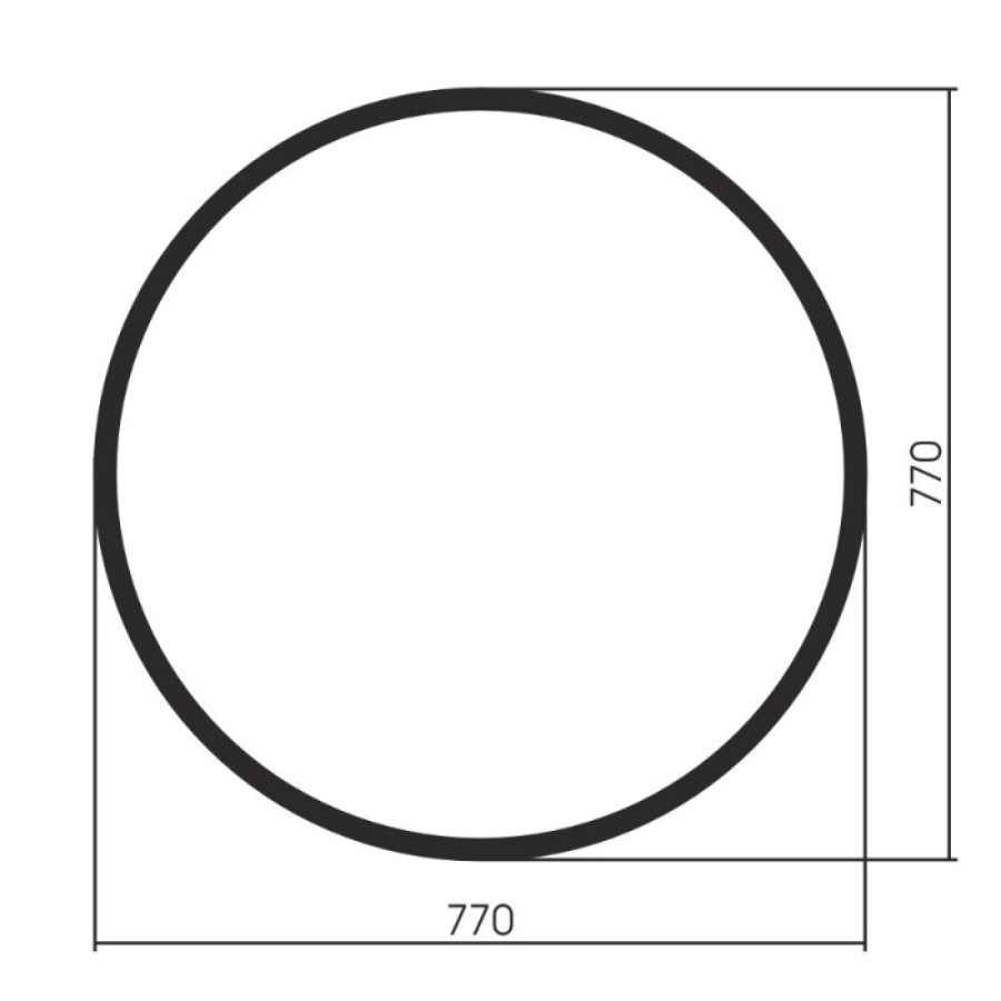 Зеркало Abber Mond AG6201B, 77 см, цвет черный