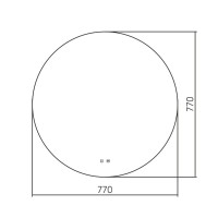 Зеркало Abber Mond AG6203S-0.77, 77 см, с подсветкой, сенсорный выключатель, датчик движения, цвет белый