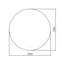 Зеркало Abber Mond AG6203SL-1.0, 100 см, с подсветкой, сенсорный выключатель, цвет белый