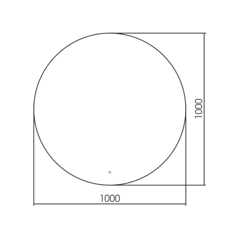 Зеркало Abber Mond AG6203SL-1.0, 100 см, с подсветкой, сенсорный выключатель, цвет белый