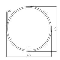 Зеркало Abber Mond AG6204SCG-0.77, 77 см, с подсветкой, бесконтактный выключатель, цвет золото