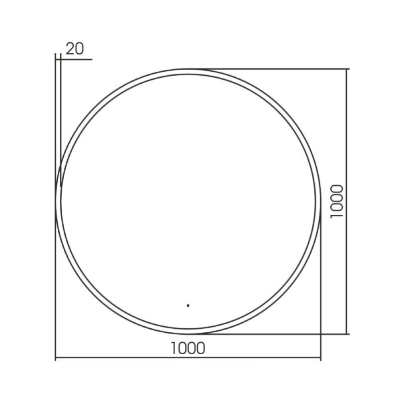 Зеркало Abber Mond AG6204SCGL-1.0, 100 см, с подсветкой, бесконтактный выключатель, цвет золото